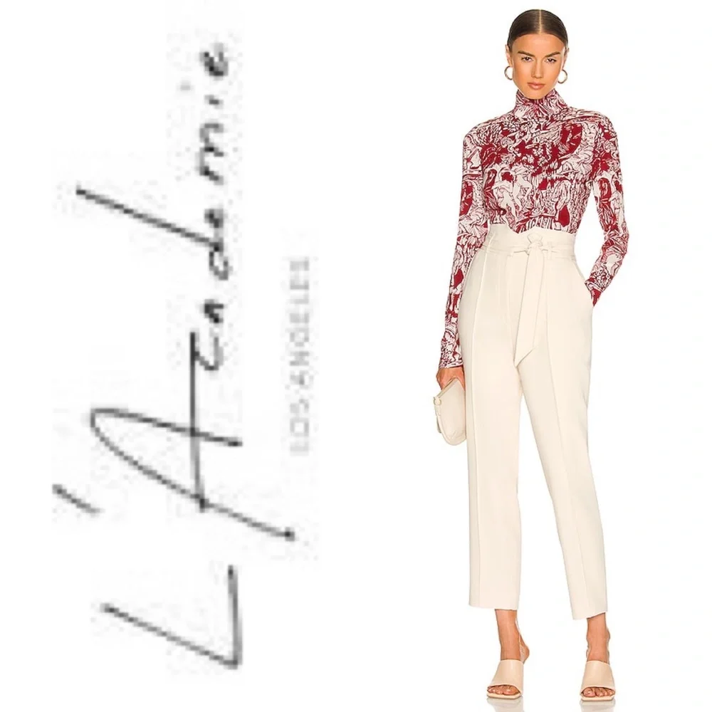 L'ACADEMIE LOS ANGELES NWT Darcia Top in Red Ceramic